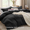 Picture of Bedsure Black Duvet Cover King Size - Soft Prewashed Set, 3 Pieces, 1 Duvet Cover 104x90 Inches with Zipper Closure and 2 Pillow Shams, Comforter Not Included