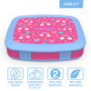 Picture of Bentgo® Kids Prints Leak-Proof, 5-Compartment Bento-Style Kids Lunch Box - Ideal Portion Sizes for Ages 3 to 7 - BPA-Free, Dishwasher Safe, Food-Safe Materials (Rainbows and Butterflies)