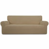 Picture of Easy-Going Stretch Oversized Sofa Slipcover 1-Piece Sofa Cover Furniture Protector Couch Soft with Elastic Bottom for Kids, Polyester Spandex Jacquard Fabric Small Checks Tan