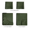 Picture of King Size Sheet Set - Breathable & Cooling - Hotel Luxury Bed Sheets - Extra Soft - Deep Pockets - Easy Fit - 4 Piece Set - Wrinkle Free - Comfy - Emerald Green Bed Sheets - Kings Sheets - 4 PC