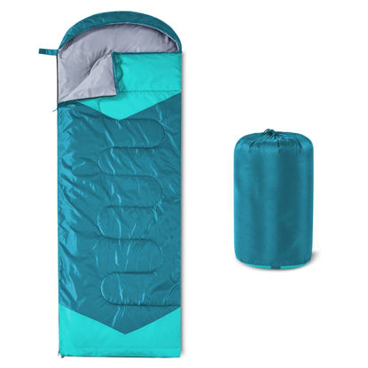Picture of oaskys Camping Sleeping Bag - 3 Season Warm & Cool Weather - Summer Spring Fall Lightweight Waterproof for Adults Kids - Camping Gear Equipment, Traveling, and Outdoors