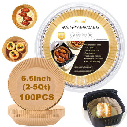 Air Fryer Liners Disposable, 125Pcs Square Air Fryer Parchment Paper Liners,  8 inch Non-stick Unbleached Water & Oil Proof Air Fryer Disposable Paper  liners for Microwave Oven baking & cooking 