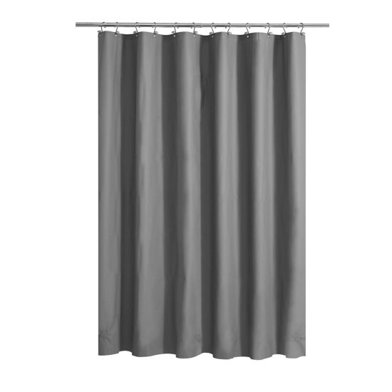 Picture of Gray Shower Curtain Liner - Premium PEVA Shower Liner for Bathroom, BPA & PVC Free, No Chemical Smell, Lightweight Standard Size Shower Curtain with 3 Magnets, Metal Grommets - Dark Gray