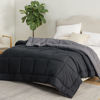 Picture of Bedsure Comforter Full Size Duvet Insert - Black/Grey Down Alternative Full Size Comforter, Quilted All Season Full Comforter with Corner Tabs