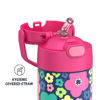 Picture of THERMOS FUNTAINER 12 Ounce Stainless Steel Vacuum Insulated Kids Straw Bottle, Mod Flowers