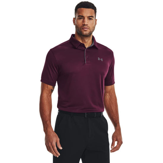 Under armour purple polo on sale shirts