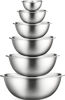 Picture of COOK WITH COLOR Stainless Steel Mixing Bowls - 6 Piece Stainless Steel Nesting Bowls Set includes 6 Prep Bowl and Mixing Bowls