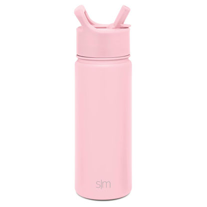 Simple Modern Summit 22oz Water Bottle with Straw Lid - Vacuum Insulated Stainless Steel Metal, Graphite