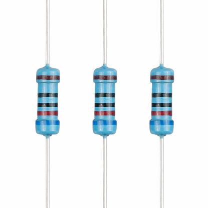 Picture of EDGELEC 100pcs 620 ohm Resistor 1/2w (0.5Watt) ±1% Tolerance Metal Film Fixed Resistor, Multiple Values of Resistance Optional