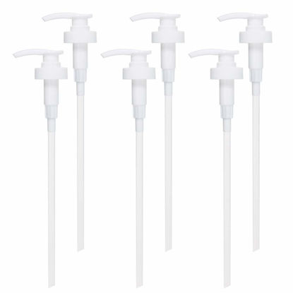 Picture of Gallon Pump Dispenser, Fits Most 1 Gallon Jugs and Containers 38/400 Snow Cone Syrup Pump Lid Top Replacement for Sanitizer, Lotion, Shampoo, Conditioner (6 Pack)