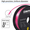 Picture of GIANTARM 3D Printer PLA Filament, Shiny Silk Rose Pink Magenta Toughness Enhanced Filament with 1.75mm Dimensional Accuracy +/-0.03mm, 1080 Feet per Roll, Vacuum Packaging, for Most 3D FDM Printer