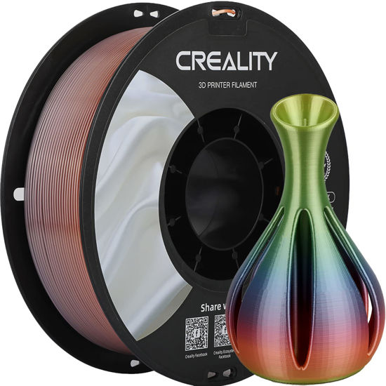 Picture of Creality PLA Filament Pro CR Silk Rainbow, 1.75mm 3D Printer Filament, Silk Printing Filament, 1kg(2.2lbs)/Spool, Dimensional Accuracy ±0.03mm. Fit Most FDM Printer(Silk Rainbow)