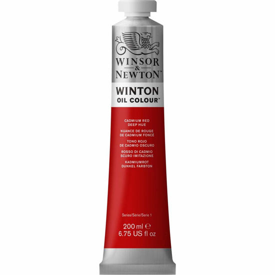 Picture of Winsor & Newton Winton Oil Color, 200ml (6.75-oz) Tube, Cadmium Red Deep Hue