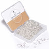 Picture of BEADNOVA 4mm Silver Jump Rings for Jewelry Making Open Jump Rings for Keychains and Necklace Repair (1200Pcs)