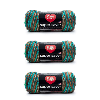 Picture of Red Heart Super Saver Yarn, 3 Pack, Reef 3 Count