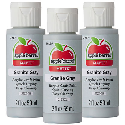 Picture of Apple Barrel Acrylic Paint, Granite Grey (Pack of 3) 2 oz, 21392EA