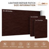 Picture of ONine Leather Repair Patch，Self-Adhesive Couch Patch，Available Anti Scratch Leather 5”X7.9”(12.7cm x 20cm) Peel and Stick for Sofas, Car Seats Hand Bags Jackets(Mahogany)