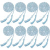 Picture of Trounistro 8 Pieces Graduation Cords Yarn Honor Cords with Tassel for College Graduation Students (Sky Blue with White)