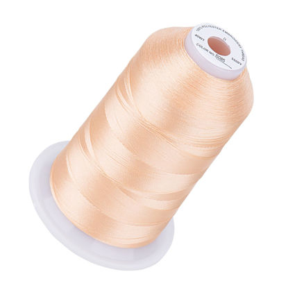 Picture of Simthread Embroidery Thread Light Peach S085 5500 Yards, 40wt 100% Polyester for Brother, Babylock, Janome, Singer, Pfaff, Husqvarna, Bernina Machine