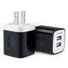 Picture of USB Wall Charger, Charger Block, AILKIN 2.1A Multiport Fast Charge Power Brick Cube for iPad, iPhone, Samsung Galaxy, Google Pixel, Motorola, Huawei, HTC, LG-2 Pcs, USB Box Charging Plug AC Adapter