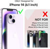 Picture of TAURI 5-in-1 for iPhone 14 Case, [Not Yellowing] with 2 Screen Protector + 2 Camera Lens Protector, [Military Drop Protection] Shockproof Slim Phone Case for iPhone 14 6.1 Inch-Purple