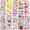 Picture of Kids Stickers 1000+, 40 Different Sheets, 3D Puffy Stickers for Kids, Bulk Stickers for Birthday Gift, Scrapbooking, Teachers, Toddlers, Including Animals, Stars, Fishes, Hearts and More