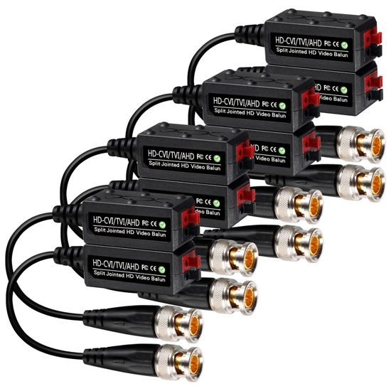 Picture of VIMVIP [Upgraded 4 Pairs Split Joint Mini CCTV BNC HD-CVI/TVI/AHD Passive Video Balun Transceiver