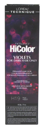 Picture of L'Oreal Paris Excellence Hicolor Permanent Hair Color, True Violet, 1.74 Oz