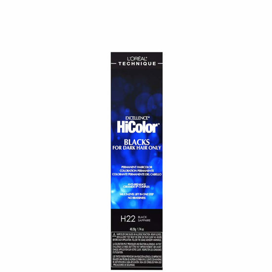 Picture of L'Oreal Paris Excellence Hicolor Permanent Hair Color, Black Sapphire, 1.73 Ounce