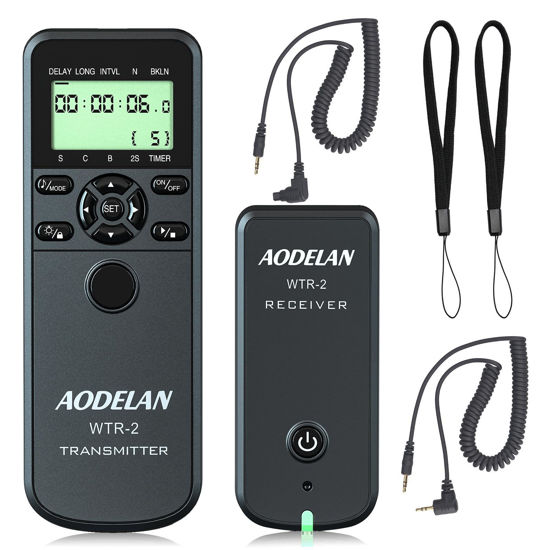 Picture of AODELAN Camera Wireless Shutter Release Timer Remote Control for Canon EOS R, ROS RP, EOS RA, R6, R5, 80D, 77D, 70D, 250D, 90D, 10D, T7, T6i, T6s, T5i, T4i, T3i, PowerShot SX70H, RS-60 & TC-80N