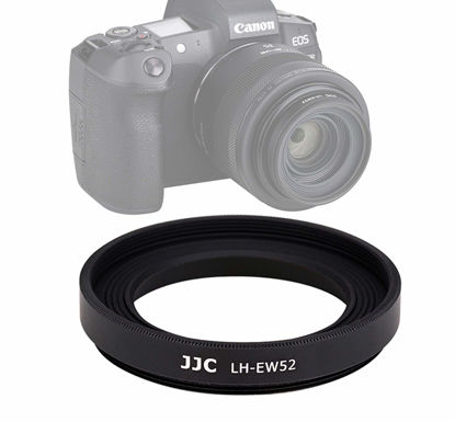 Picture of JJC LH-EW52 Metal Screw-in Lens Hood Shade, Compatible with Canon RF 35mm f1.8 Macro IS STM Lens, RF 35mm f1.8 Lens hood, Metal hood for RF 35mm 1.8 Macro, EW52, replacement of EW-52 lens hood