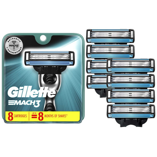 GetUSCart- Gillette Mach3 Men's Razor Blade Refills, 8 Count