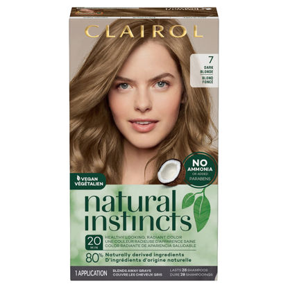 Picture of Clairol Natural Instincts Demi-Permanent Hair Dye, 7 Dark Blonde Hair Color, Pack of 1