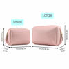 Picture of Large Vegan Leather Makeup Bag Zipper Pouch Travel Cosmetic Organizer for Women (Large, Pink)