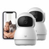 Picture of YI 2pc Pan-Tilt Dome Security Camera, 360 Degree 2.4G Smart Indoor Pet Dog Cat Cam with Night Vision, 2-Way Audio, Motion Detection, Phone APP, Compatible with Alexa and Google Assistant