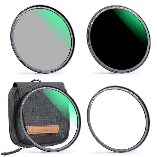 Picture of K&F Concept 49mm Magnetic MCUV CPL Fixed ND1000 Magnetic Basic Ring 4-in-1 Lens Filters Kit with 28 Multi-Coatings for Camera Lens (Nano-X Series)