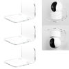 Picture of OAPRIRE Acrylic Floating Wall Shelves Set of 3 for Security Cameras, Baby Monitors, Speakers - Universal Small Wall Shelf with Cable Clips, 10-Piece Strong Tapes, No Drill (Clear)