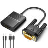 Picture of FOINNEX VGA to HDMI Adapter with Audio(PC VGA Source Output to TV/Monitor with HDMI Connector), 1080P Male VGA to Female HDMI Cable for Desktop, Laptop, Projector to Monitor, HDTV (0.33FT/0.1M)