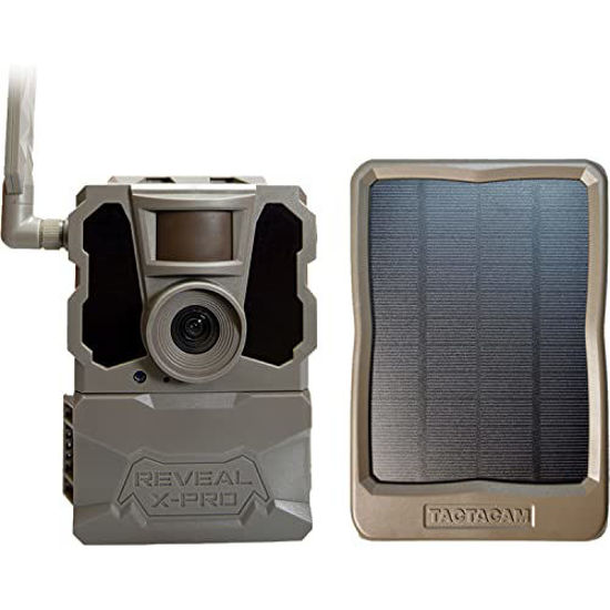 Picture of TACTACAM Reveal X PRO Cellular Trail Camera, Verizon and AT&T, NO Glow, Integrated GPS Tracking, Built in LCD Screen, HD Photo and HD Video (X-PRO + Solar Panel)