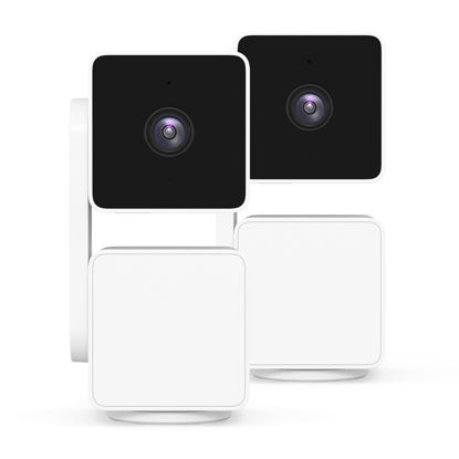 Picture of WYZE Cam Pan v3 Indoor/Outdoor IP65-Rated 1080p Pan/Tilt/Zoom Wi-Fi Smart Home Security Camera with Color Night Vision, 2-Way Audio, Compatible with Alexa & Google Assistant, White, 2-Pack