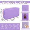 Picture of Waterproof Small Makeup Bag Pouch for Purse,Nylon Travel Toiletry Storage Bag Cute Preppy Cosmetic Bag for Women Girl,Waterproof Makeup Organizer Bag Skincare Bag Purse with Zipper(Small-Purple)