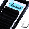 Picture of Volume Lash Extensions 0.07 D Curl 16-22mm Mixed Tray Easy Fanning Volume Lashes Matte Black Self Fan Eyelash Extension Supplies (0.07-D, 16-22mm Mix)