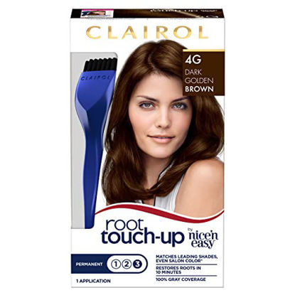Picture of Clairol Root Touch-Up by Nice'n Easy Permanent Hair Dye, 4G Dark Golden Brown Hair Color, Pack of 1