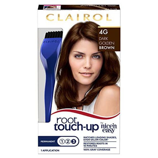 Picture of Clairol Root Touch-Up by Nice'n Easy Permanent Hair Dye, 4G Dark Golden Brown Hair Color, Pack of 1