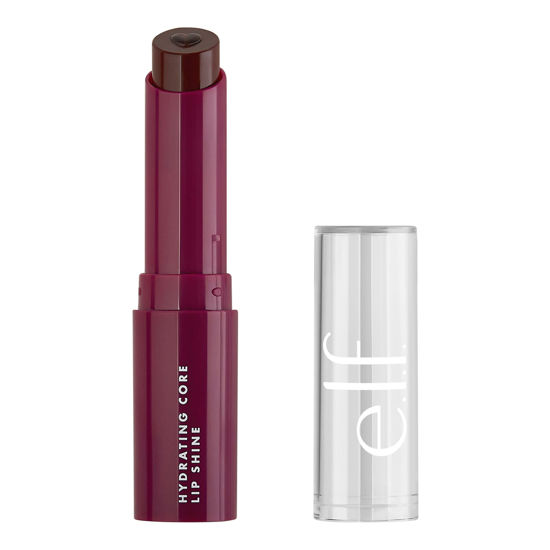 Picture of e.l.f. Hydrating Core Lip Shine, Conditioning & Nourishing Lip Balm, Sheer Color Tinted Chapstick, Ecstatic, 0.09 Oz