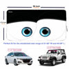 Picture of Gven Windshield Sun Shade, Car Sun Shade for Front Window Funny Car Eyes Sunshades Sun Visor Protector Blocks UV Rays Foldable 210T Keep Your Vehicle (Eyes-Black, Standard)