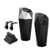 Picture of Ginsco Car Trash Can Cup Holder, 2 Pack Mini Car Trash Can with Lid, Car Accessories for Interior, Leakproof Small Trash Cup for Car, Home with Additional 2 ABS Hooks and 90pcs Trash Bags Black+Silver