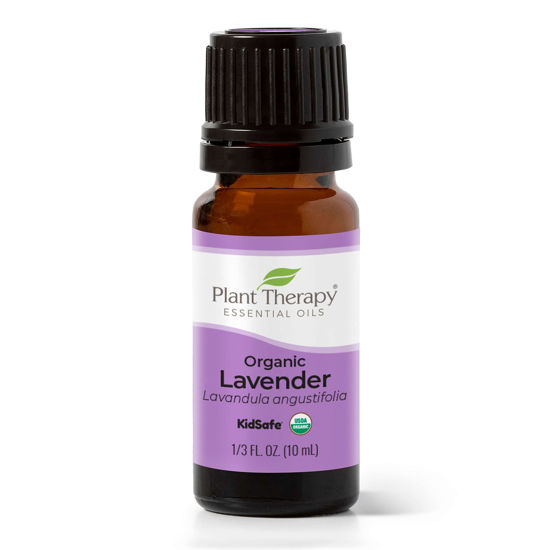 Picture of Plant Therapy Organic Lavender Essential Oil 100% Pure, USDA Certified Organic, Undiluted, Natural Aromatherapy, Therapeutic Grade 10 mL (1/3 oz)