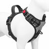 Picture of PHOEPET No Pull Dog Harness Medium Reflective Front Clip Vest with Handle,Adjustable 2 Metal Rings 3 Buckles,[Easy to Put on & Take Off](M, Grey)