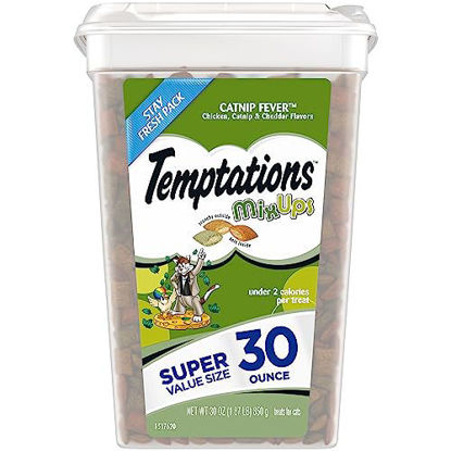 Picture of Temptations MIXUPS Crunchy and Soft Cat Treats Catnip Fever Flavor, 30 oz. Tub